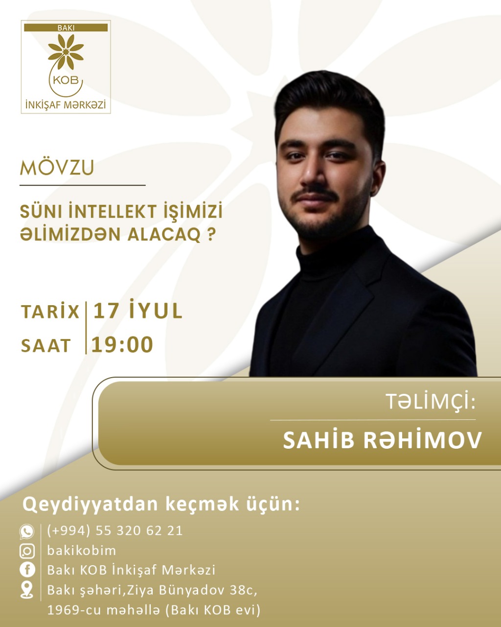 "Süni intellekt işimizi əlimizdən alacaq?" mövzusunda maarifləndirici təlim