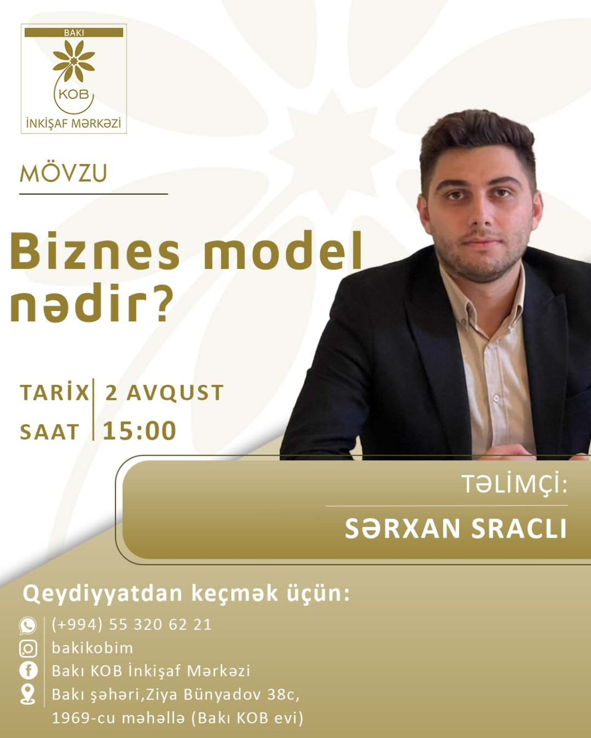 "Biznes model nədir?" mövzusunda praktiki təlim keçiriləcək.