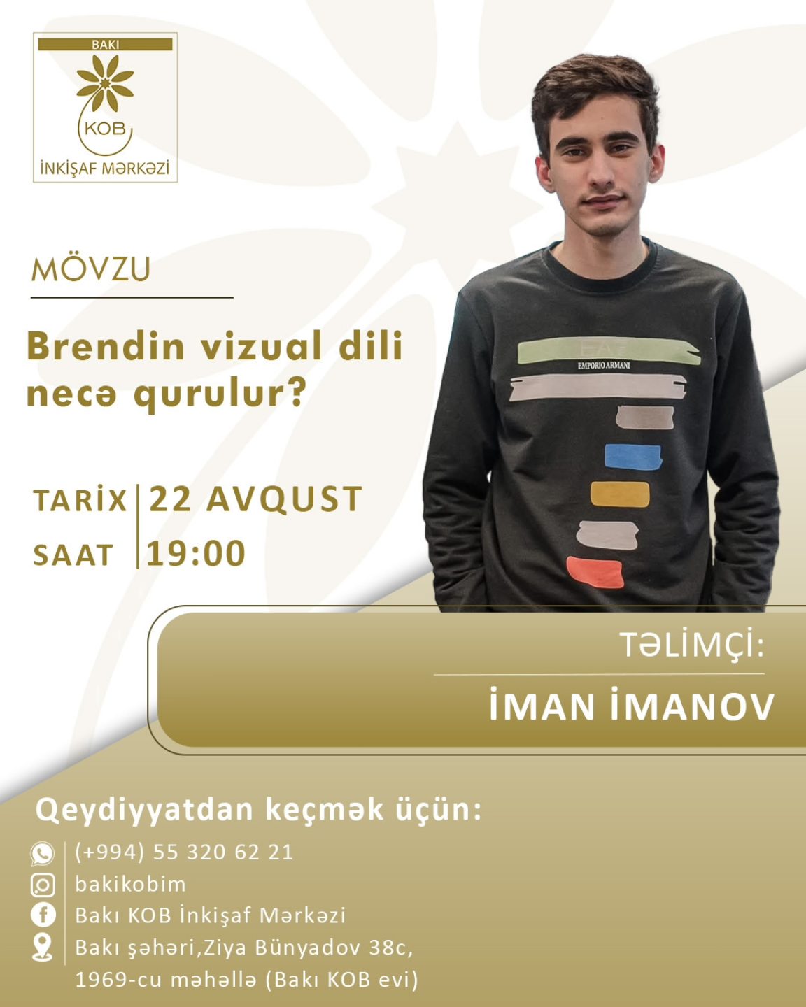"Brendin vizual dili necə qurulur?" mövzusunda praktiki təlim keçiriləcək.